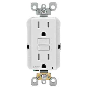 15 Amp Tamper Resistant AFCI Outlet, White (2-Pack)