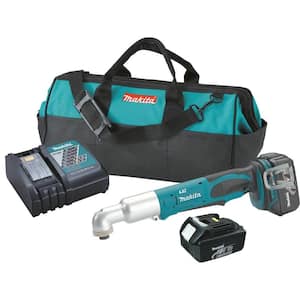 18V LXT Lithium-Ion 1/4 in. Cordless Angle Impact Driver Kit with (2) Batteries 3.0Ah, Charger and Tool Bag