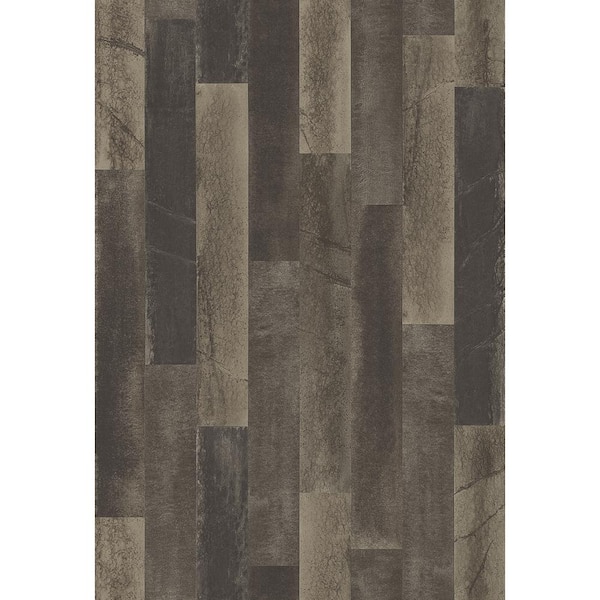 A-Street Prints Antique Floorboards Grey Wood Grey Wallpaper Sample