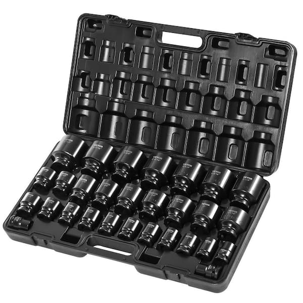 Impact Socket Set 3/4 Inches 29 Piece Impact Sockets, 6-Point Sockets, Rugged Construction Drive Socket SAE