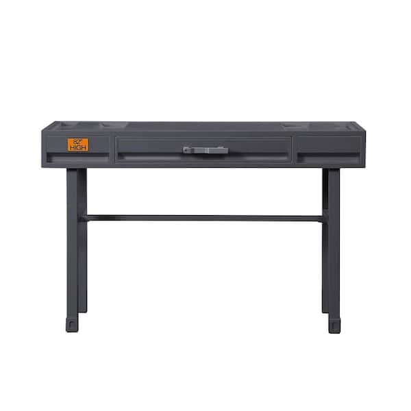 Acme Furniture 47 in. Gunmetal Metal 1-Drawer Cargo Vanity Desk