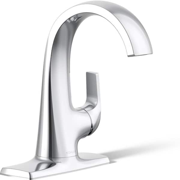 Cursiva Single Handle Single Hole Bathroom Faucet in Polished Chrome