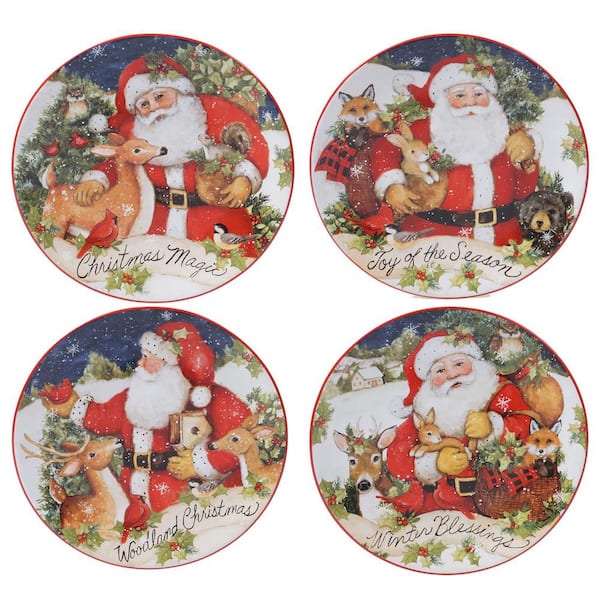 christmas ceramic dessert plates