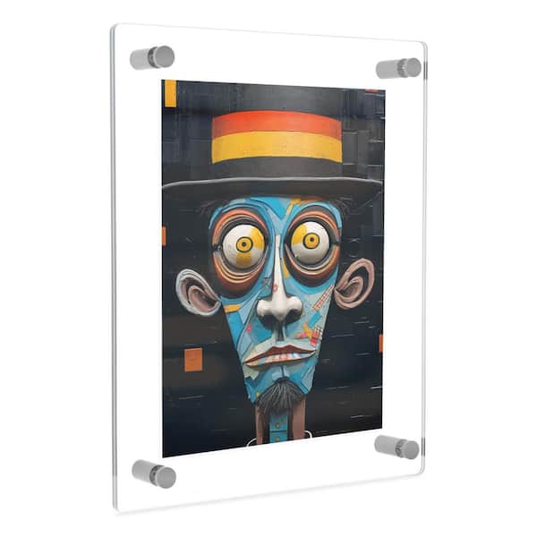 Fab Glass and Mirror 21 in. W. x 27 in. Rectangular Double Acrylic Picture Frame Chrome Wall Mounted Magnet Best for 18 in. W x 24 in. Size