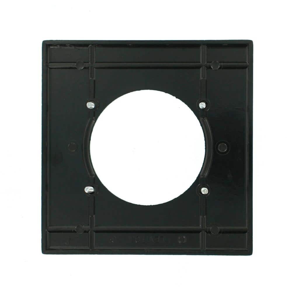 Black Thermoset 2-Gang Flush Mount Outlet Wallplate