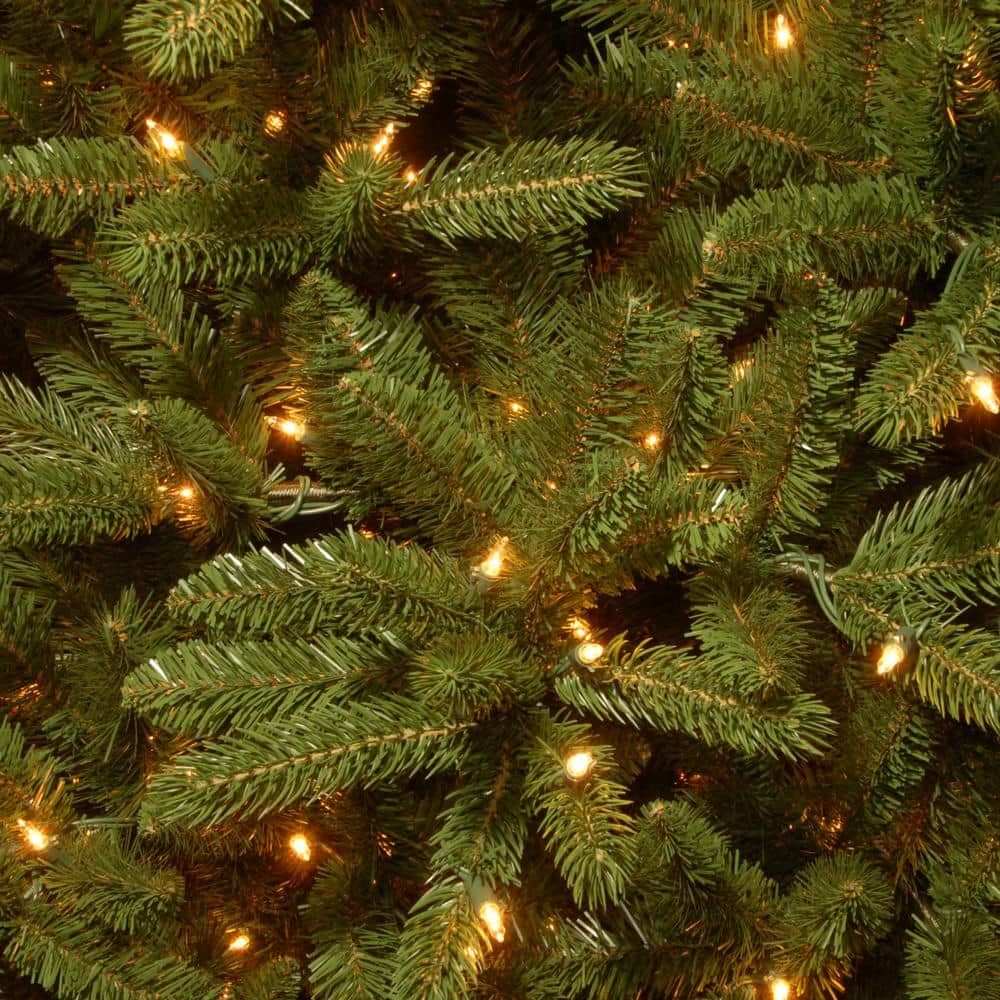 Slim Green Fir Christmas Tree with Clear Lights