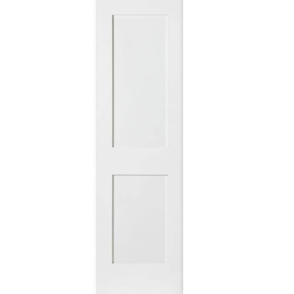 Krosswood Doors 28 in. x 80 in. Craftsman Shaker 2Panel Primed Solid