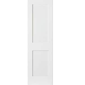 30 in. x 80 in. Craftsman Shaker 2-Panel Primed Solid Hybrid Core MDF Wood Interior Door Slab
