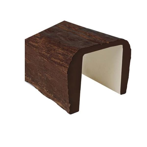 American Pro Decor 5-7/8 in. x 7-1/2 in. x 6 in. Long Walnut Vintage Faux Wood Beam Sample