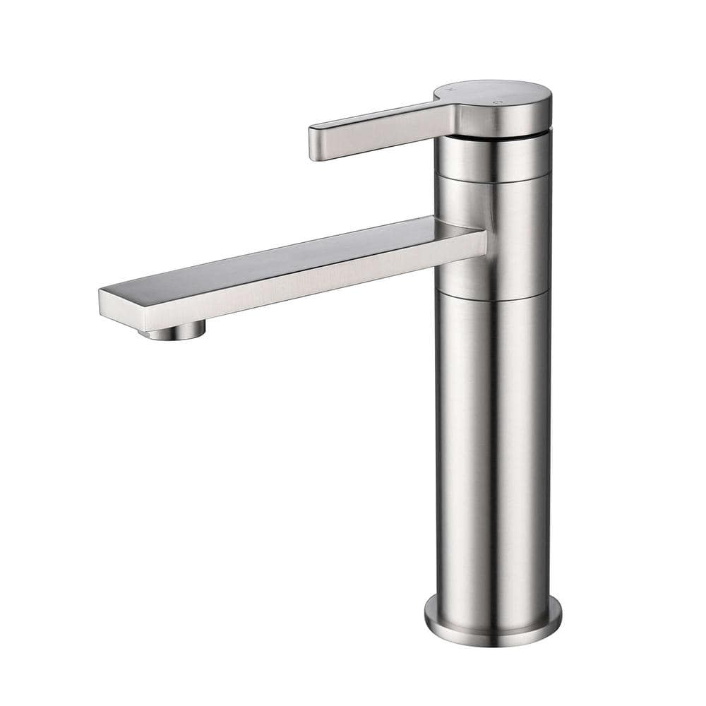 FLG Single Handle Single Hole Bathroom Faucet with 360-Degree Swivel ...