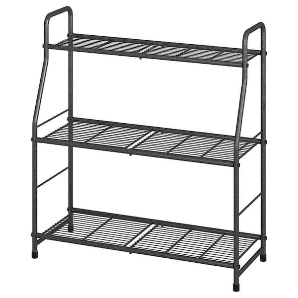 3-Tier Black iron Plant Stand (27 in. H W x 29.75 in. H