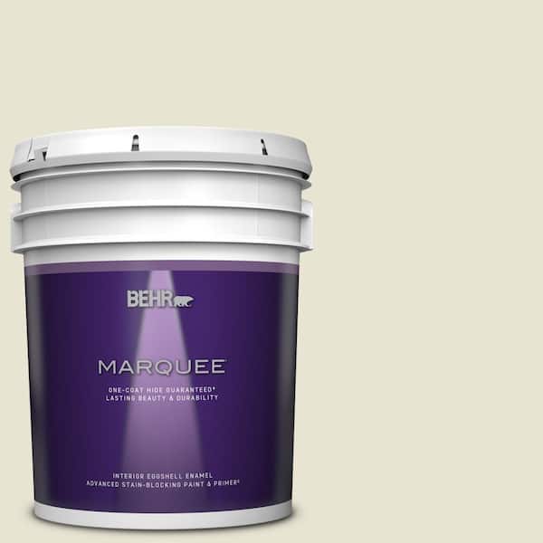 BEHR MARQUEE 5 gal. #73 Off White Eggshell Enamel Interior Paint and Primer