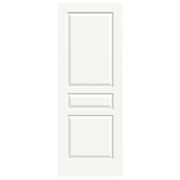 JELD-WEN 24 in. x 80 in. Avalon White Painted Textured Hollow Core Molded Composite MDF Interior Door Slab