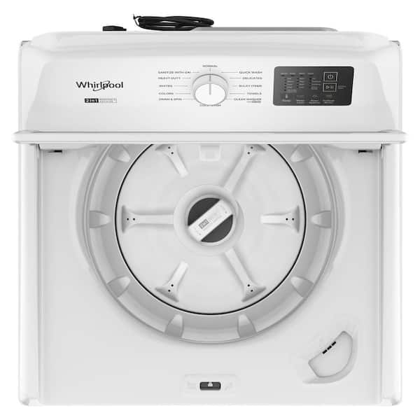 4.3 cu. ft. Top Load Washer in White with 2-in-1 Removable Agitator and Soft Close Glass Lid