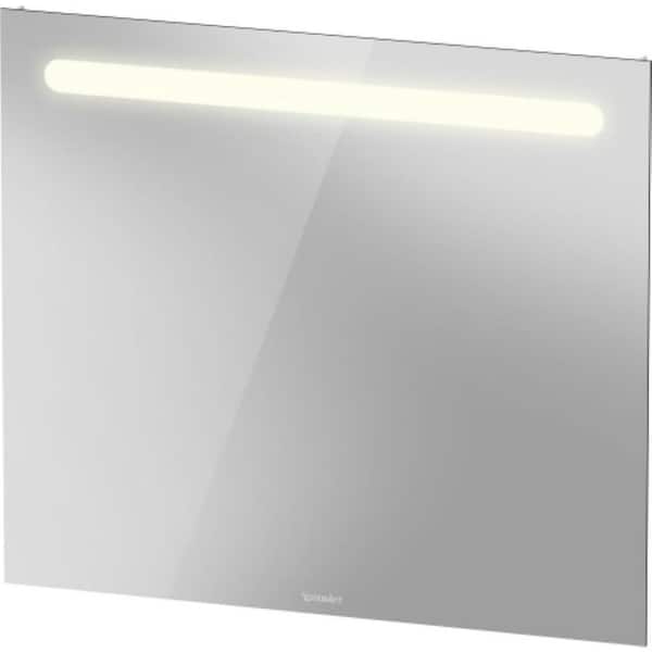 Duravit 1.375 in. W x 27.5 in. H Rectangular Frameless Wall Mount Bathroom Vanity Mirror in White