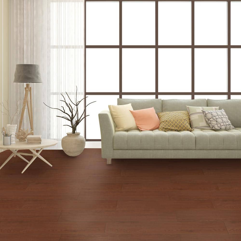 Sterling Brown Vinyl Self-Adhesive Floor Planks 6'' x 36''