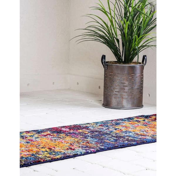 Unique Loom Estrella Collection Colorful Abstract Multi Runner Rug (2' 2 x  6' 7) : : Home