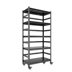 Tileon Heavy Duty 5-Tier Metal Shelving Unit for Garage, Basement, Kitchen, Pantry, Closet - 2500 lbs. Weight Capacity, Black