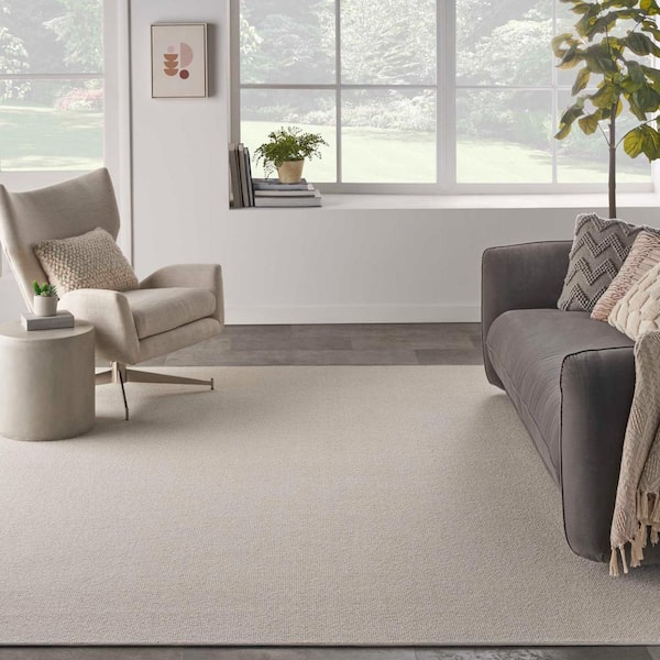 Sand Harbor Silt/Ivory Custom Rug with Pad