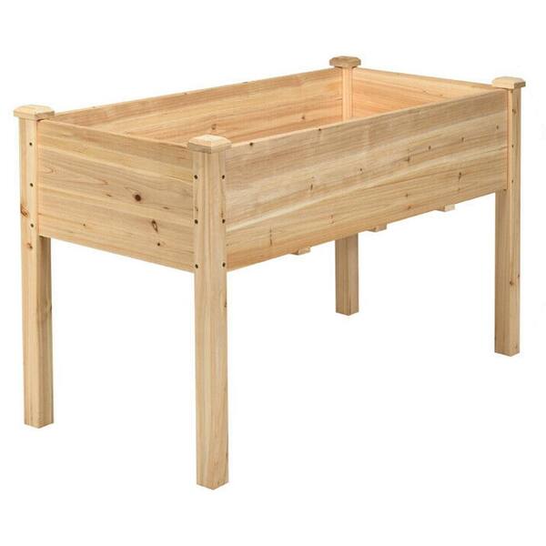 WELLFOR Natural Fir Wood Raised Bed GTHPY3529 The Home Depot