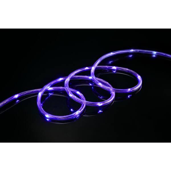 Meilo 16 ft. Purple All Occasion Indoor Outdoor Mini LED Rope Light Decoration (2-Pack)