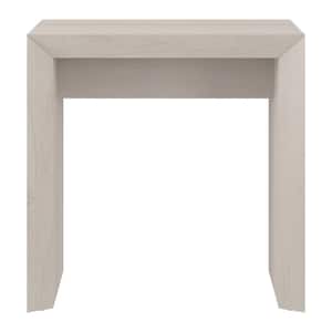 Oswin 22 in. Alder White Rectangular MDF Top End Table