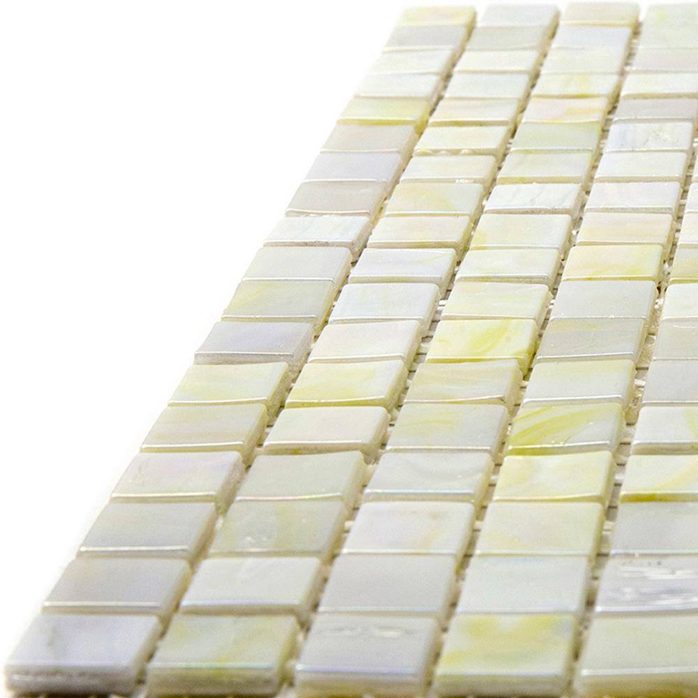 Skosh 11.6" x 11.6" Iridescent Glass Mosaic Tile