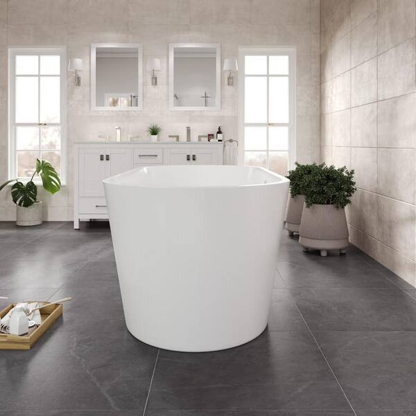 Eviva Aura 67 in. x 29.5 in. Acrylic Soaking Freestanding Bathtub