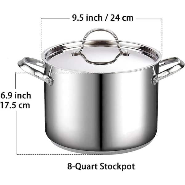 Cooks Standard 6-Quart Stainless Steel Stockpot with Lid