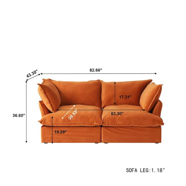 【Orange】LILLE SOFA 2P 0b0978fe4808d19ccb43443442f847