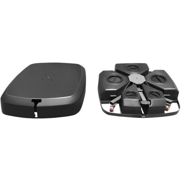 Clihome 66 lbs. 35 in. Black Cantilever Offset Patio Umbrella Base with Wheels
