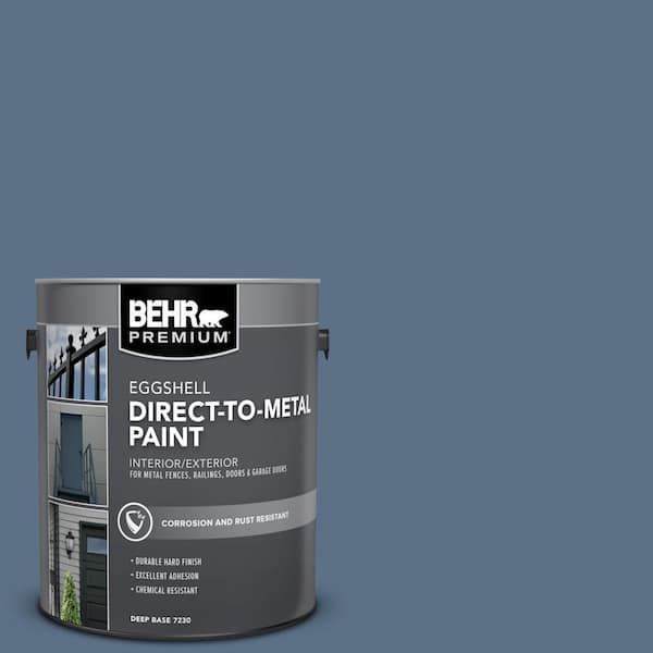 BEHR PREMIUM 1 gal. #S520-6 Layers of Ocean Eggshell Direct to Metal Interior/Exterior Paint