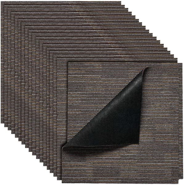 Carpet Tiles Multi-Colored Residential 24 in. x 24 in. Adhesive Carpet Tile Square Cover 96 sq. ft. Gray 2025 Update