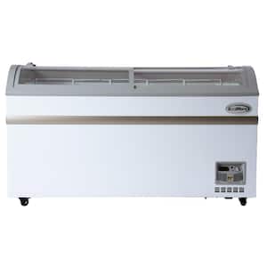 58 in. with 14 cu. ft. Capacity Manual Defrost Island Chest Freezer in White