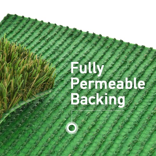 Sunshine 12 ft. W x Cut to Length Natural Look 35 oz. 1.18 in. PH with SuperFlow Green Backing Artificial Grass Turf