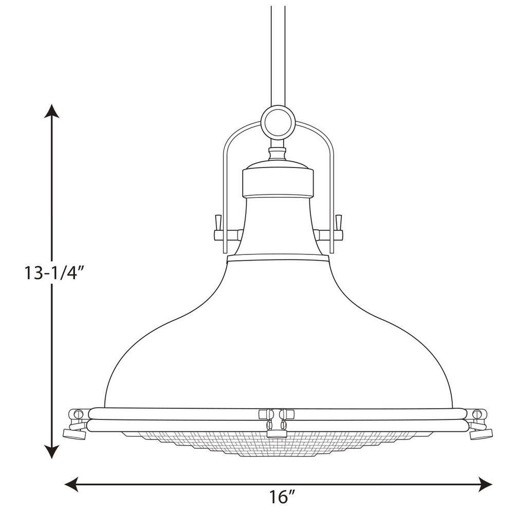 Brushed Nickel Prismatic Glass Pendant Light with Nautical Design