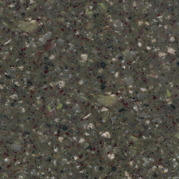 2 in. Solid Surface Countertop Sample in Basil