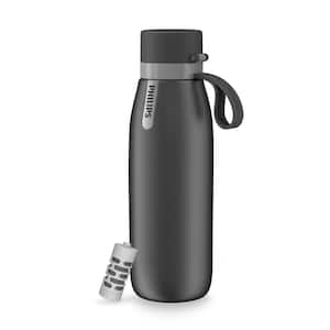 GoZero Everyday 32 oz. Grey Stainless Steel Insulated XL Water Bottle with Everyday Filter