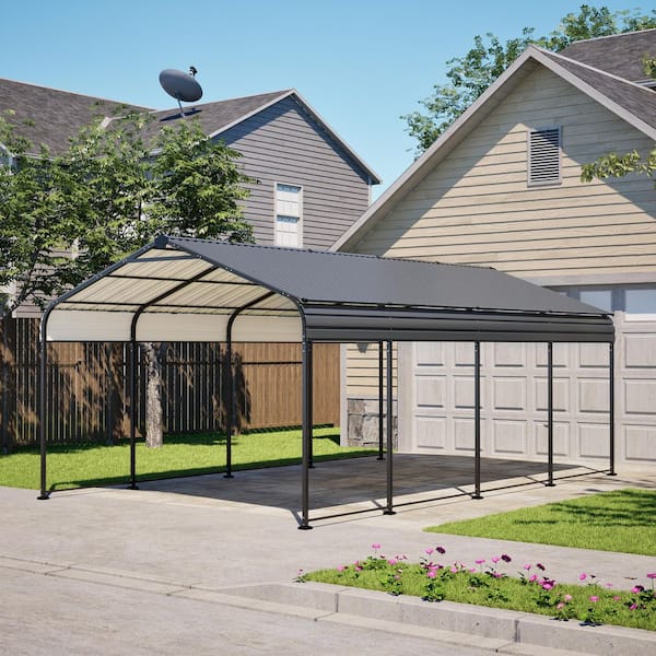 12 ft. W x 20 ft. D x 8.8 ft. H Galvanized Steel Carport Car Canopy and Shelter