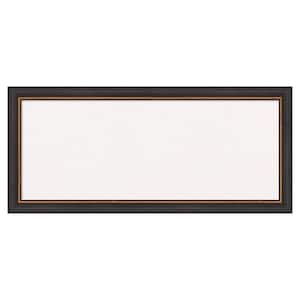 Ashton Black Wood White Corkboard 32 in. x 15 in. Bulletin Board Memo Board