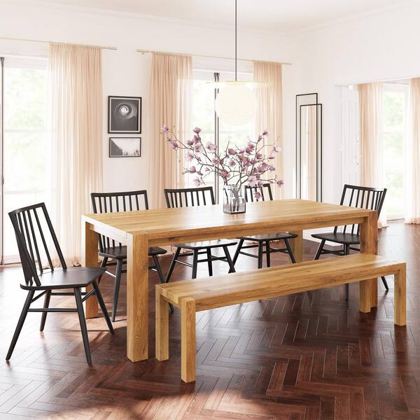 Poly and Bark Festa Oak Backless Dining Table Bench 71 in.