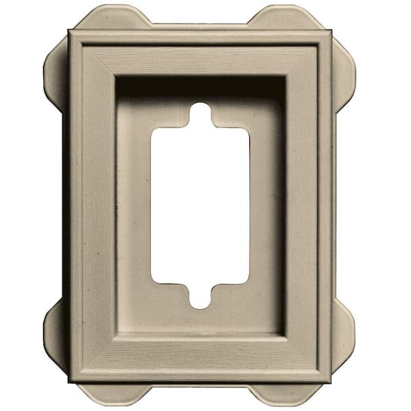 Builders Edge 4.5 in. x 6.3125 in. #011 Sandalwood Recessed Mini Mounting Block