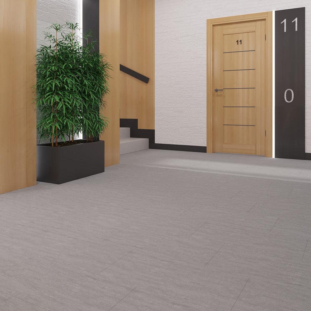Glacier Gray 12" x 24" Glue Down Luxury Vinyl Tile