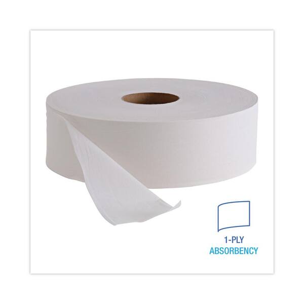 JRT Bath Tissue, Jumbo, Septic Safe, 1-Ply, White, 3.5 JRT Bath Tissue, Jumbo, Septic Safe, 1-Ply, White, 3.5