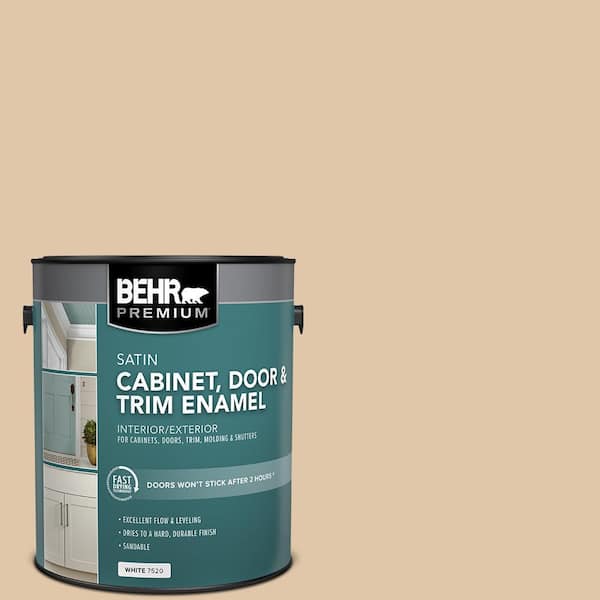 BEHR PREMIUM 1 gal. #S260-2 Pumpkin Seed Satin Enamel Interior/Exterior Cabinet, Door & Trim Paint