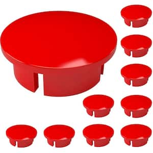 1 in. Furniture Grade PVC Internal Dome Cap in Red (10-Pack)
