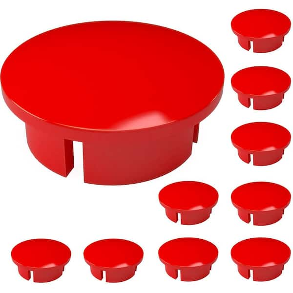 Formufit 3/4 in. Furniture Grade PVC Internal Dome Cap in Red (10-Pack)