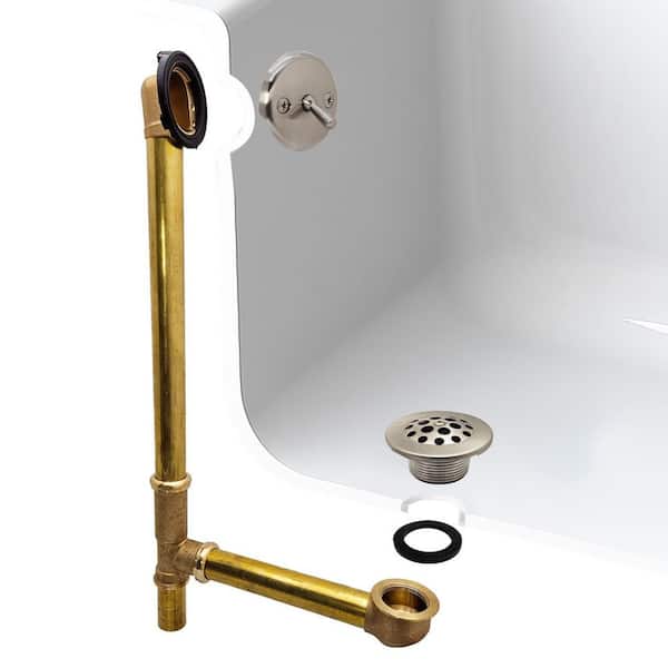 Westbrass 17 Gauge Trip Lever Overflow with Grid Drain