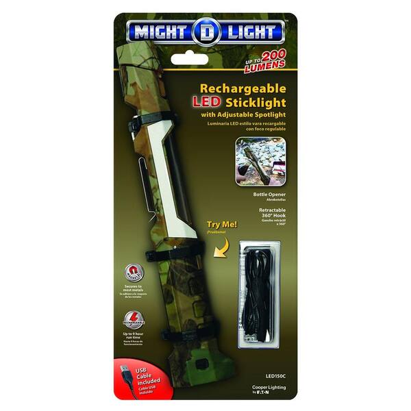 Might-D-Light LED150C LED Rechargeable Sticklight Camo 