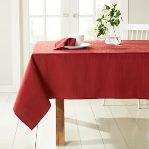 Harper 102 in. W x 60 in. L Red Solid Polyester Tablecloth